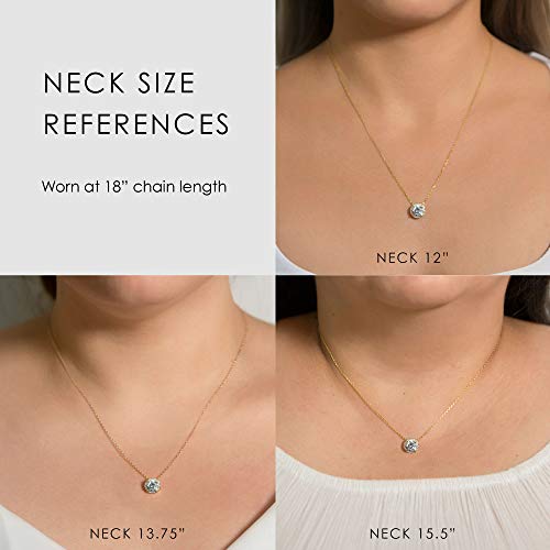 A+O Gift for Mom, Aunt, Grandma - Solitaire Halo Necklace in Gold, Rose Gold, Silver - style: AUNT, Gold