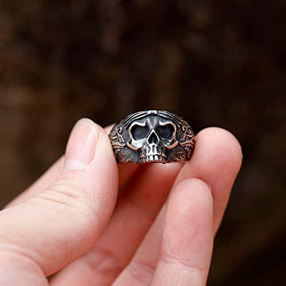 2023 Skull Ring Cool Evil Death Punk Rock Stainless Steel Rings Aly Style Jewelry - style: R1114