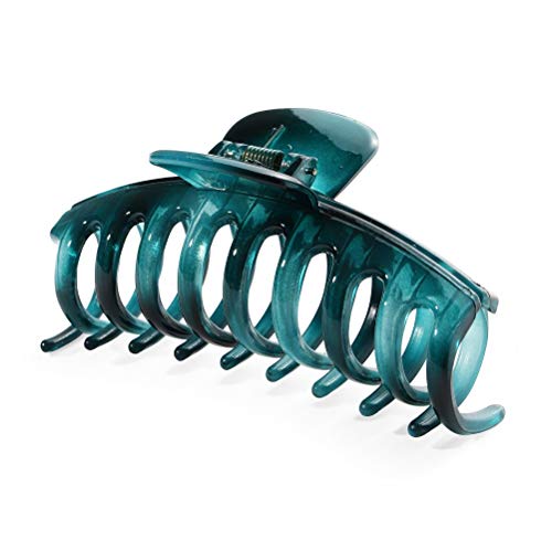4.3" Jelly Color Hair Claw Clip-Acrylic Strong Holding Power Hair Clips Hairgrip for Women and Girls Hair Barrettes for Medium or Long Hair (A-Blue) - color: A-Blue