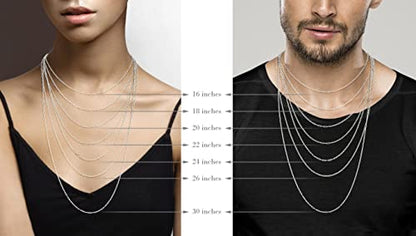 Miabella Italian Solid 925 Sterling Silver, 18Kt Gold Plated 2mm Paperclip Link Chain Necklace for Women, Made in Italy - size: Length 22 Inches, style: sterling silver