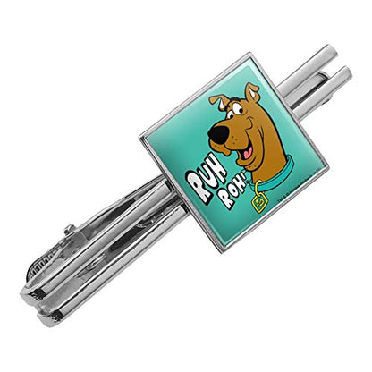 GRAPHICS & MORE Scooby-Doo Ruh Roh Square Tie Bar Clip Clasp Tack- Silver or Gold - color: Silver