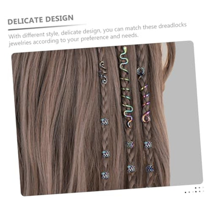 Metallic Hairpin Clips Spiral Coils Braid Jewelry Set Fashion Hair Accessories for Women Hair Braid Rings