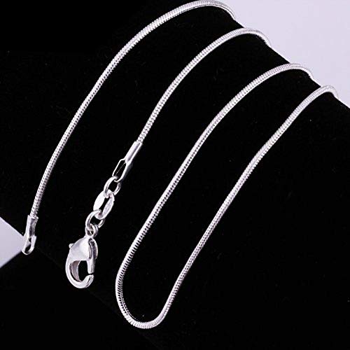 Fashion 925 Sterling Silver 1mm Snake Chain Necklace Jewelry Chain 16" - 30" for Men & Women (22 Inches) - size: 22 Inches