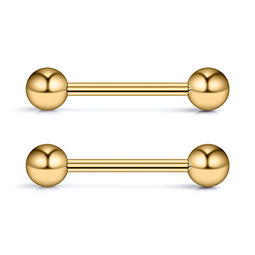 316L Stainless Steel Nipple Shield Barbell Ring Bar Body Piercing 14G - style: Mix Color(3pairs)