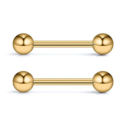 316L Stainless Steel Nipple Shield Barbell Ring Bar Body Piercing 14G - style: Mix Color(3pairs)