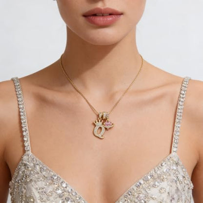 18K Gold & Silver Plated Initial Necklaces for Women - color: Q-Gold