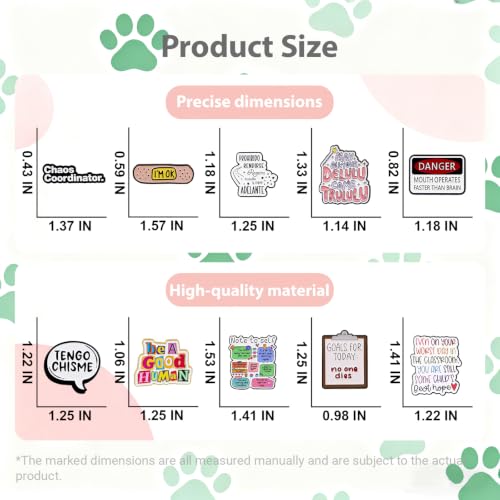 4/6/9/10/12/16/20PCS Cute Enamel Pins Bulk Set, Art Aesthetic Lapel Brooches, Humorous Quote Pins for Backpacks Jackets Hats Bags, Novelty Cool Badges for Women, Men, Teens, Kids - style: 20pcs B