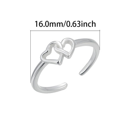 Shysnow 925 Sterling Silver Toe Rings for Women Minimalist 14K Gold Plated Heart Waterproof Adjustable Foot Ring Dainty Summer Beach Barefoot Jewelry Jewelry Gifts