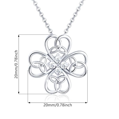 Sterling Silver Pendant Necklace Charms Hypoallergenic Fashion Jewelry Dainty Valentines Day Birthday Gift for Women - style: Celtic