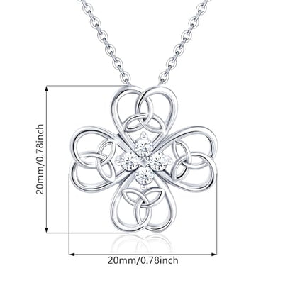 Sterling Silver Pendant Necklace Charms Hypoallergenic Fashion Jewelry Dainty Valentines Day Birthday Gift for Women - style: Celtic