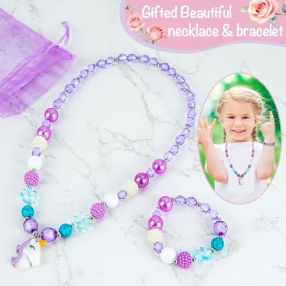 Music Jewellery Box with Drawer Necklace Bracelet, Musical Jewelry Storage Case with Spinning Ballerina Gift Set for Kids Girls Children Daughter (Purple-Ballet) - color: Purple-Ballet