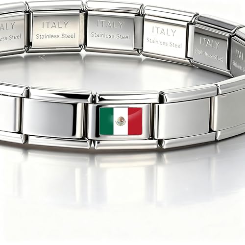 Italian Bracelet Charm,9mm,United Arab Emirates,Country & Culture > Flag - color: Mexico