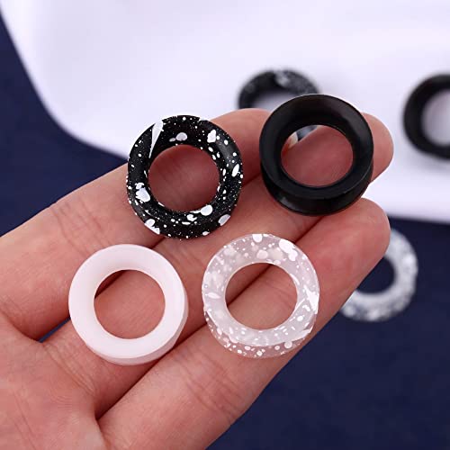 OUFER 8PCS Silicone Ear Gauges Flexible Ear Tunnels Plugs Stretchers Expander Double Flared Flesh Ear Piercing Jewelry for Women Men - color: 9/16"(14mm)