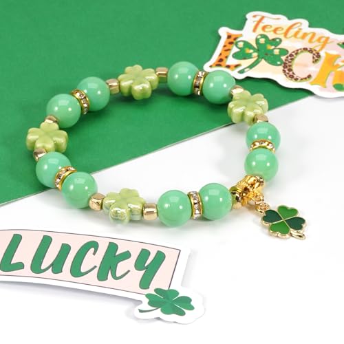 Twinfree Bohemia Beaded Bracelet for Women, Polymer Clay Stretch Bracelets - color: color 49