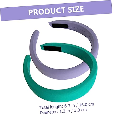 2pcs Wide Padded Headbands for Women and Girls Lightweight Fabric Hair Accessories Light for Daily Wear Parties School and Travel