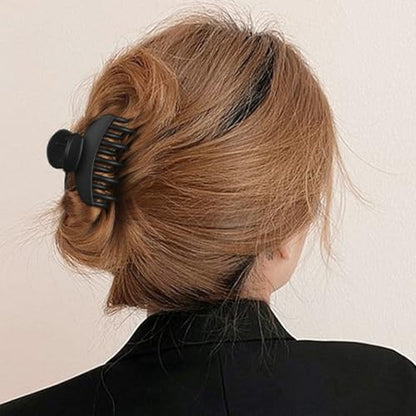 DEEKA 4 PCS 2.5 Inch Hair Claw Clips Double Row Teeth Matte Hair Jaw Clips Hair Barrettes Thick Medium Thin Hair Clips for Women (Black) - color: Black, size: 1 Count (Pack of 4)