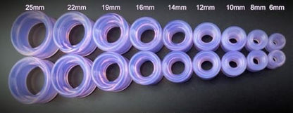 Lavender Opalite hollow Glass Ear Plug gauges ear tunnel gauges includes sizes 2 gauge though 25mm 1 inch ear stretching gauges stretching jewerly piercing plugs 00 gauge - size: 22 mm (7/8 inch)