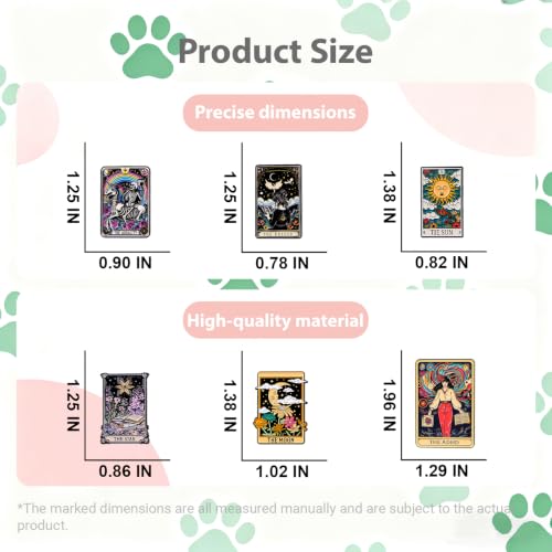 4/6/9/10/12/16/20PCS Cute Enamel Pins Bulk Set, Art Aesthetic Lapel Brooches, Humorous Quote Pins for Backpacks Jackets Hats Bags, Novelty Cool Badges for Women, Men, Teens, Kids - style: 12pcs Tarot
