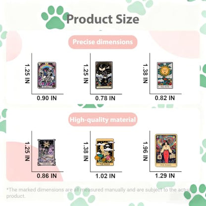 4/6/9/10/12/16/20PCS Cute Enamel Pins Bulk Set, Art Aesthetic Lapel Brooches, Humorous Quote Pins for Backpacks Jackets Hats Bags, Novelty Cool Badges for Women, Men, Teens, Kids - style: 12pcs Tarot