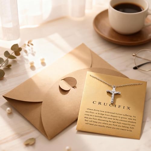 Baydurcan Dainty Silver Necklace for Women Ankh Horse Celtic Necklace Gifts | Dainty charm gifts for friends sister mother, birthday, christmas, graduation gifts. Ready to give with card & envelope. - style: Jesus