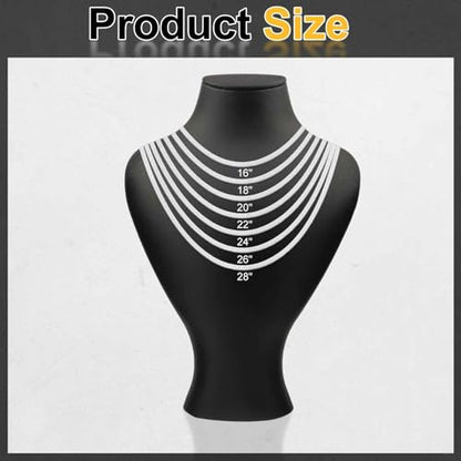 HARFINGTON Herringbone Necklaces Stainless Steel Snake Chain Necklace Adjustable Flat Chain for Jewelry Gift - color: Silver, size: 16" x 0.16"