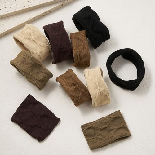 QIUTIMIY 10 Pcs No Damage Hair Ties Thick Hair Elastic Rubber Bands Hair Accessories Scrunchies Seamless for Women - color: Style 12