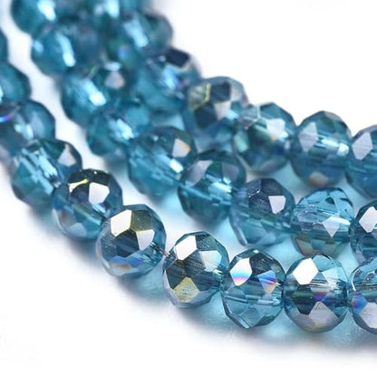 1350pcs Faceted Rondelle Glass Seed Beads 3x2mm Mini Crystal Loose Spacer Beads for DIY Friendship Bracelet Necklace Beading Craft Jewelry Making Ornament, Deep Sky Blue - color: Deep Sky Blue