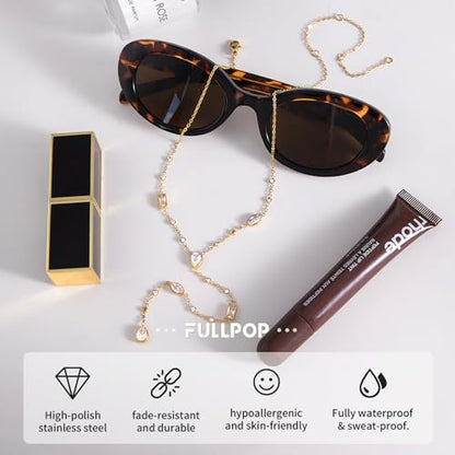 Fullpop Dainty Gold Necklaces for Women, 18k Gold Layered Lariat Necklace for Women Long Gold Choker Necklaces for Women Statement Diamond Heart Pendant Necklace Body Chain Jewelry for Women - style: Kind-Five