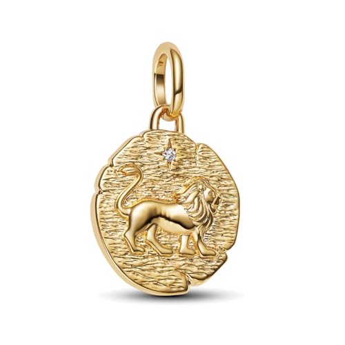 925 Sterling Silver Dangle Charm Fit Women Bracelet And Necklaces Jewelry | Medallion Pendants Beads Jewelry Charms for Women Fashion Gift Family Friends Mother's Day - color: Lion Medallion Charm M1780