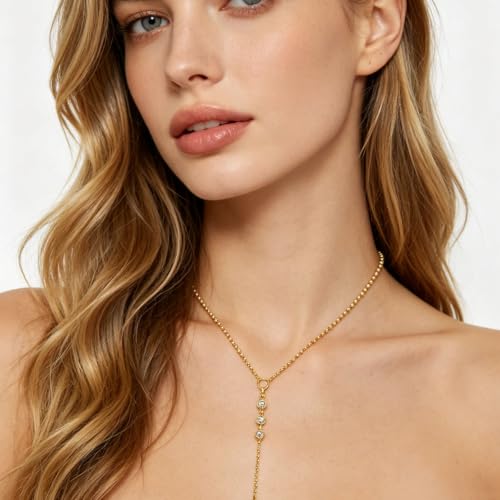 NEWITIN 6 Pieces Pendant Layered Necklaces for Women Gold Necklace Set | Hypoallergenic, Gold Plated, Cubic Zirconia, Cuban Link, Snake Chain, Stackable Chains Choker, Layering Necklace, Women Gifts - color: Gold Elegant