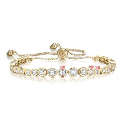 Crysdue Marquise Teardrop Cubic Zirconia Wedding Bridal & Prom Tennis Bracelets for Brides Bridesmaids, Silver/Gold/Rose Gold Plated Bracelet Gifts for Women - style: E_Gold