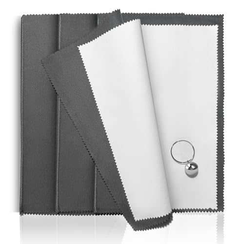 3PCS Silver Polishing Cloth, 11'' x 14'' X-Large PremiumJewelry Cleaning Cloth, Suitable for Gold, Diamonds, Silverware, Platinum, Gemstones & Other Precious Metal Jewelry, Coins