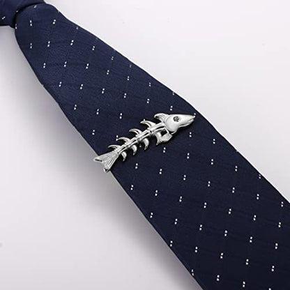 HAWSON 2 inch Tie Clip for Men-Novelty Sport Necktie Bar Clip,Tie Pin,Special Interesting Gift for Men - style: fishbone
