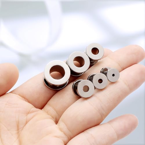 Astm F136 Titanium Ear Gauges Screw Fit Flesh Tunnels Plugs Gauges Earring Expander Stretcher Ear Tunnels For Ears 10G 8G 6G 4G 2G 0G 00G Plug Earrings Body Piercing Jewelry For Women Men - color: 4G Tunnels