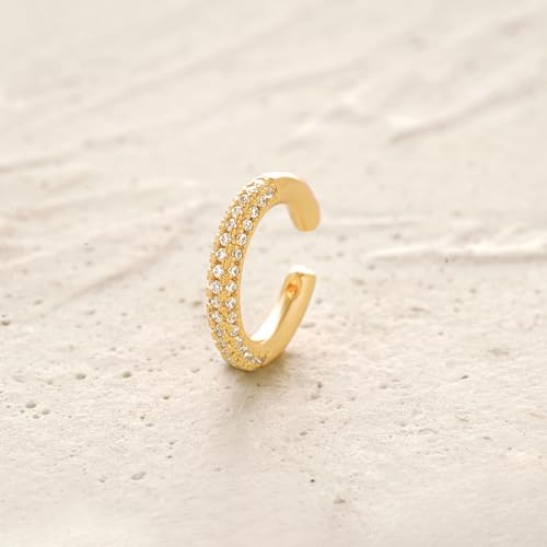 Women Ear Cuff Earring Gold Non Pierced Ear Cartilage Clip on Wrap Hoop 14K Gold Filled Tiny Boho Beach Simple Minimalist Delicate Handmade Hypoallergenic Jewelry Gift-Sold as Single/Pair - style: Tube A