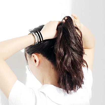 Zuo Bao Stainless Steel Bracelet Grooved Cuff Bangle for Women - color: Silver