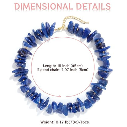 Elegance 11 designs Chunky Heart Necklace for Women, Colorful Acrylic Beaded Statement Puff Heart Necklace, Cute Boho Y2K Choker Necklace for Gift Jewelry - color: Blue