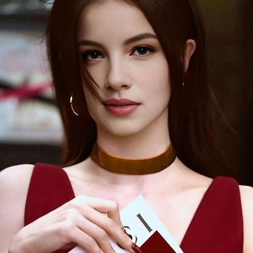 Velvet Choker Necklace for Women Goth Halloween Y2K Ribbon Collar Set - color: 2.54cm-12pcs-brown