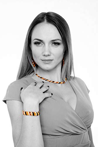 AMBERAGE Natural Baltic Amber Necklace – Multi-Colored, Handmade, Certified Baltic Amber - style: 45 cm (17.7”)