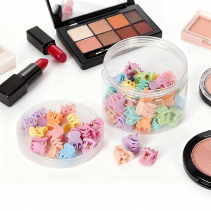 50 PCS Mini Hair Claw Clips， Bangs Strong Grip Multifunction Clamp Clips. (Macaron) - color: Macaron