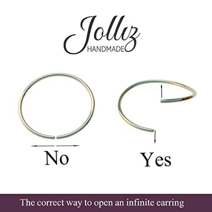 Jolliz Opal Nose Rings Hoops – 24 Gauge Classic Design, Elegant Nose Rings for Women & hypoallergenic Nose Piercings Jewelry Perfect for Any Occasion with Comfortable Fit - color: Green Opal Gold