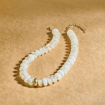 Chunky Colorful Choker Necklace for Women - Summer Beach Round Resin Beads Necklace, Trendy Statement Summer Beach Jewelry Birthday Gifts for Vacation Holiday - color: 18mm White Bead