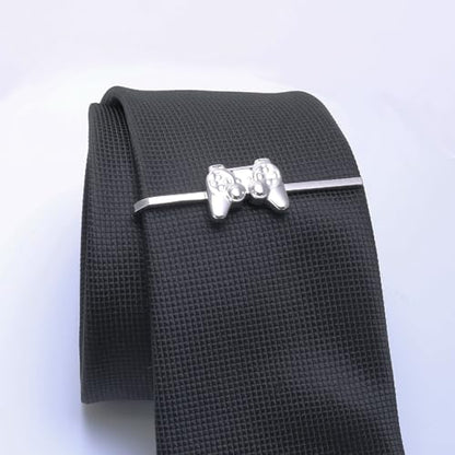 HAWSON Various Tie Clips for Men Unique, Funny Novelty Mens Tie Bar, Personalized Tie Pins for Men, Theme Wedding Party Gifts - style: Game Controller