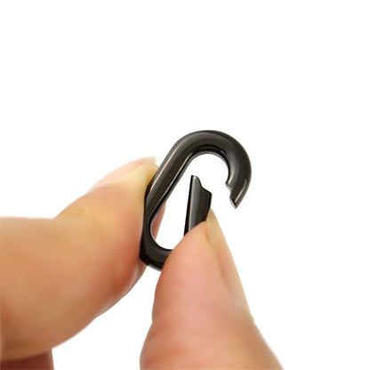 1 Pcs Oval Spring Ring Connector, Stainless Steel Keychain Clasp Hardware for Key Rings & DIY Crafts(Black(1.25cm) - color: Black-A