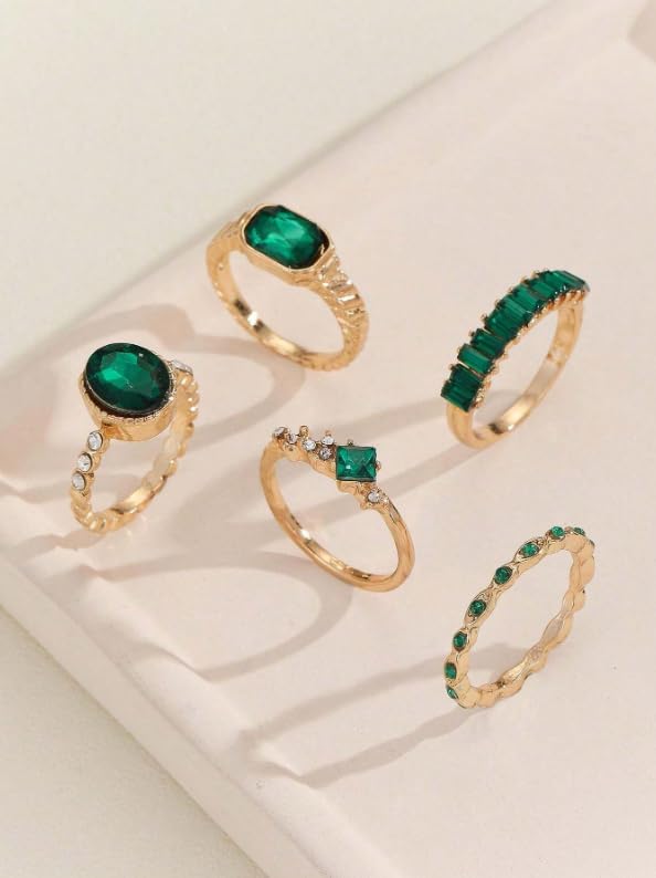 Chunky Stackable Rings Set For Women Open Adjustable Bold Thick Geometric Knuckle Rings Minimalist Statement Jewelry Gift - style: Style 7