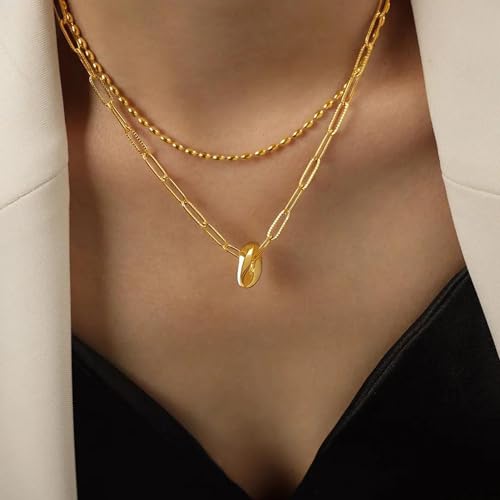 Jabogrii 16.4 Feet Gold Embossed Paperclip Chain Roll for Jewelry Making | Brass Necklace Bracelet Chain Bulk Soldered DIY Jewelry Permanent Jewelry Findings - color: Embossed Paperclip Gold