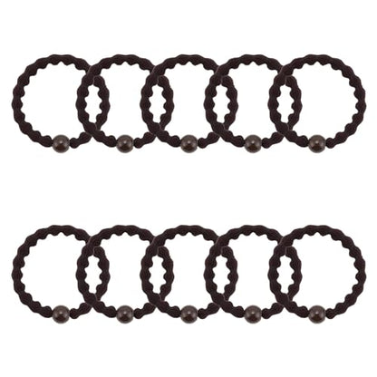 QIUTIMIY 10 Pcs No Damage Hair Ties Thick Hair Elastic Rubber Bands Hair Accessories Scrunchies Seamless for Women - color: Style 19