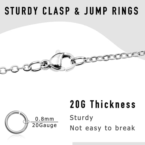 450Pcs Stainless Steel Lobster Claw Clasps & Jump Rings (10mm) | Fadeless, Waterproof, Hypoallergenic, Jewelry Making