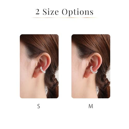 Pearl Ear Cuff Earrings for Women | Premium Quality, Perfected in Japan | 10-Year Brand Warranty