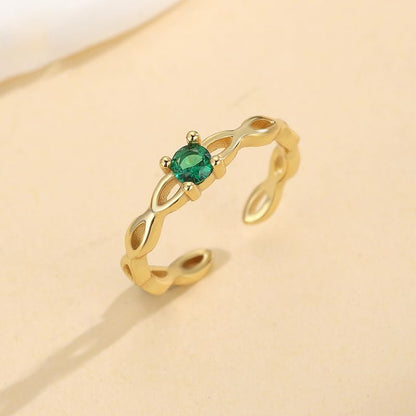 925 Sterling Silver Daisy Toe Ring for Women | 14K Gold Plated Flowers Green CZ Band Open Foot Ring Adjustable Toe Ring Elegant Summer Beach Foot Jewelry Wedding Gifts - color: Green CZ